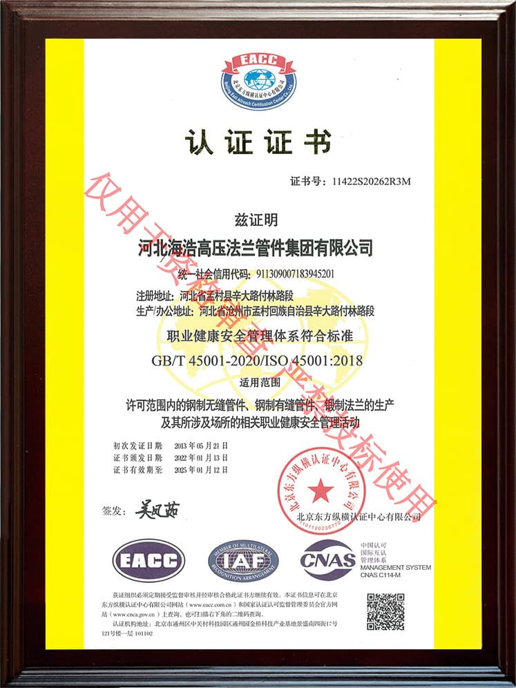 ISO 45001 职业健康安全（中）
